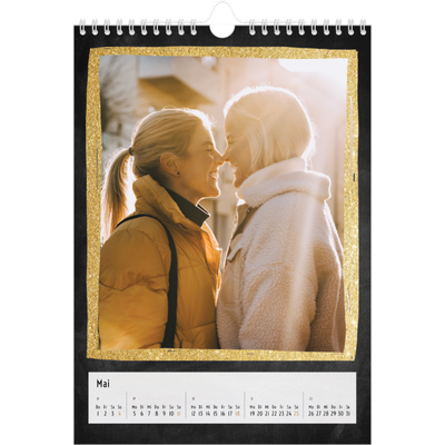 Fotokalender A4 (20 x 30 cm) — Glitzernder Rahmen [deckblatt]