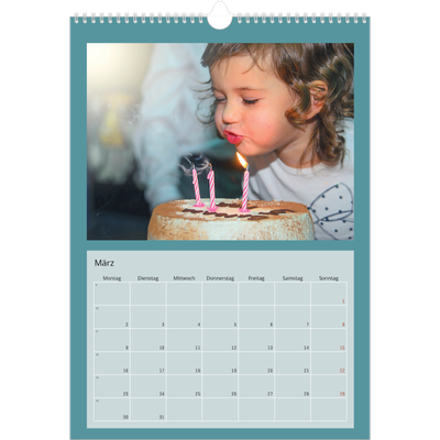 A3 Jahreskalender — Farbenfroher Hintergrund [Marsch]