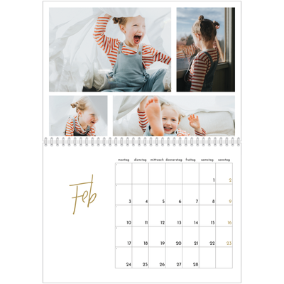 Fotokalender A4 doppelt (30 x 40 cm) — Handgeschrieben [Februar]
