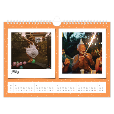 Fotokalender A4 — Bunte Retro-Bilder [Marsch]