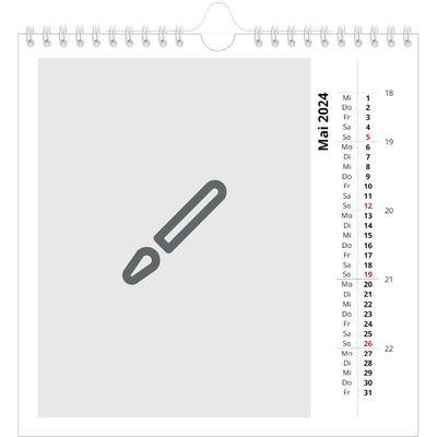 Jahreskalender Quadratisch — Gestalte deine eigenen Produkte [deckblatt]