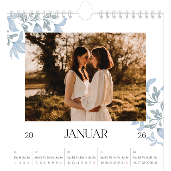 Fotokalender Quadratisch — Elegante Blumen