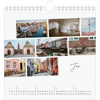 Jahreskalender Quadratisch — Städtereise [Januar]