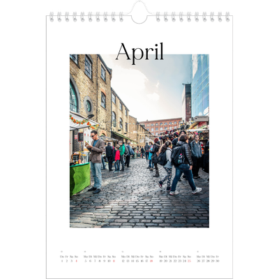 Fotokalender A4 (20 x 30 cm) — Mein Reisebericht [April]