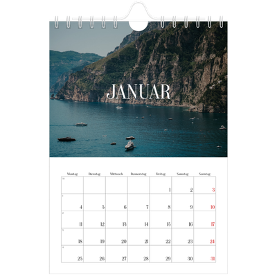 Fotokalender A5 — Endloses Entfliehen [Januar]
