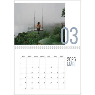 Fotokalender A4 doppelt (30 x 40 cm) — Monatszahlen [Marsch]