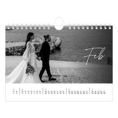Fotokalender A5 — Elegante Schrift [Februar]