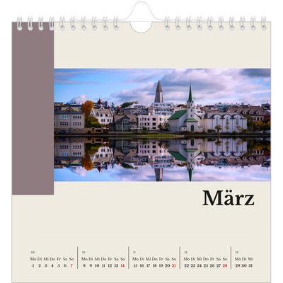 Jahreskalender Quadratisch — Sehenswürdigkeiten der Welt [Marsch]