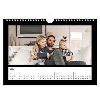 Fotokalender A4 — Schwarzer Rand oben [Marsch]