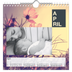 Jahreskalender Quadratisch — Monatsnamen in Blockschrift [April]