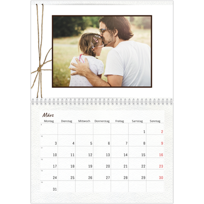 Fotokalender A4 doppelt (30 x 40 cm) — Geschenkpapier blumig [Marsch]