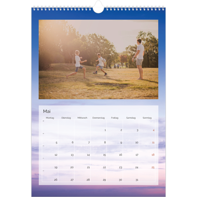 A3 Jahreskalender — Wolkenhintergrund [deckblatt]