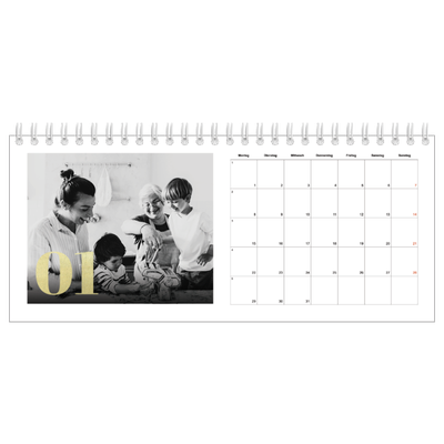 Tischkalender — Große Glitzerzahlen [Januar]