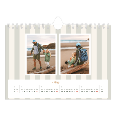 Fotokalender A5 — Schrift und Streifen [Marsch]