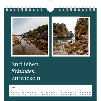 Jahreskalender Quadratisch — Redaktionelle Erde [April]