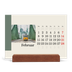 Tischkalender mit Holzfuß Querformat  — Sehenswürdigkeiten der Welt [Februar]