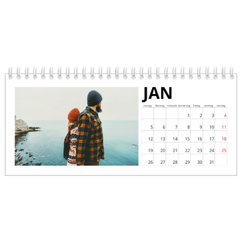 Tischkalender — Weißer Rahmen