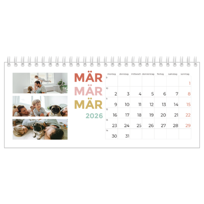 Tischkalender — Bunte Schrift [Marsch]