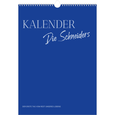 A3 Jahreskalender — Kobalt Klassik [deckblatt]