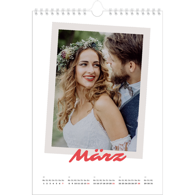 Fotokalender A4 (20 x 30 cm) — Karminrote Signatur [Marsch]