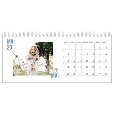 Tischkalender — Doppelter Text [deckblatt]