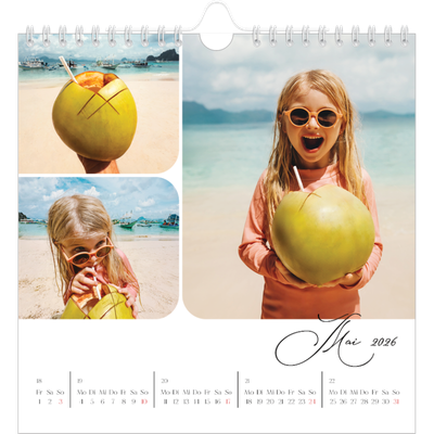 Jahreskalender Quadratisch — Schrift und Schnappschüsse [deckblatt]