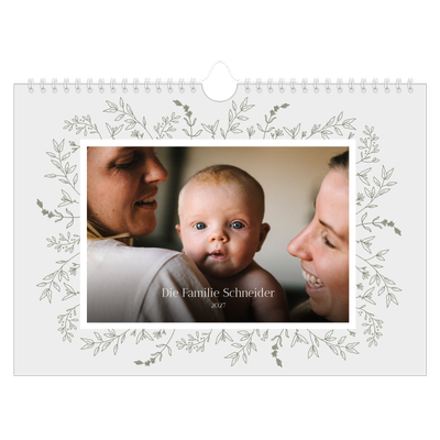 Fotokalender A4 — Zart geblümt [deckblatt]