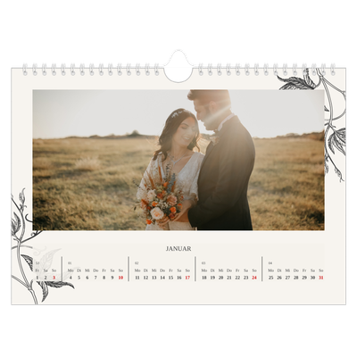 Fotokalender A4 — Tinte und Efeu [Januar]