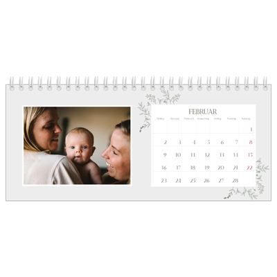 Tischkalender — Zart geblümt [Februar]