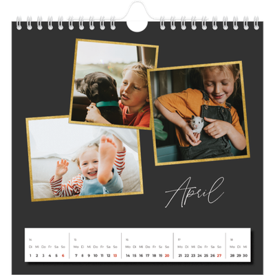 Jahreskalender Quadratisch — Mosaik aus Erinnerungen [April]