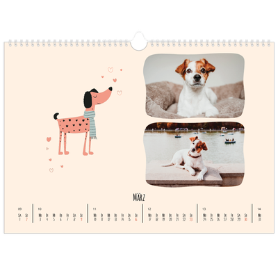 Fotokalender A3 — Hunde und Kritzeleien [Marsch]