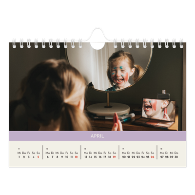 Fotokalender A5 — Pastellfarbene Monate [April]