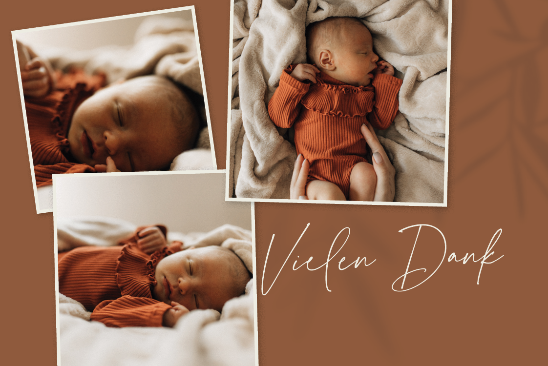 Dankeskarten — Warme Erdtöne