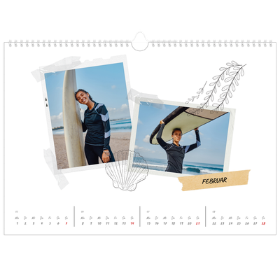 Fotokalender A3 — Scrapbook-Flair [Februar]