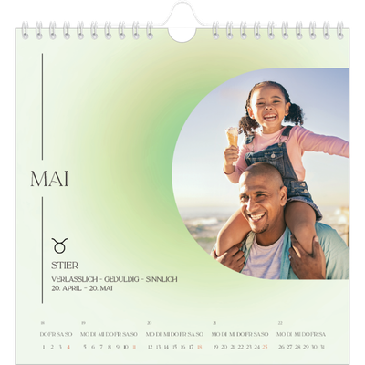 Jahreskalender Quadratisch — Astrologie Farbverlauf [deckblatt]