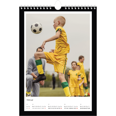 Fotokalender A4 (20 x 30 cm) — Schwarzer Rahmen [Februar]