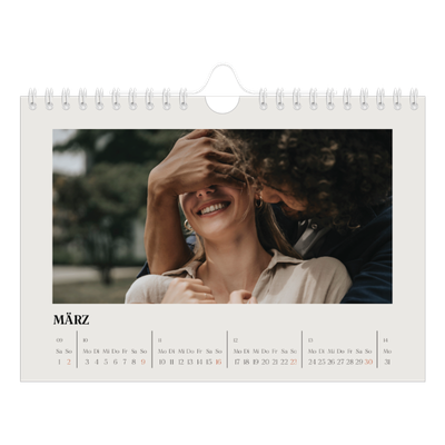 Fotokalender A5 — Schlicht in Creme [Marsch]