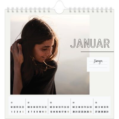 Jahreskalender Quadratisch — Notizkalender [Januar]