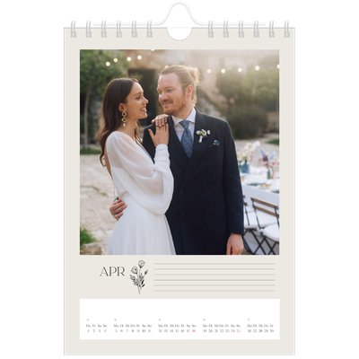 Fotokalender A5 — Blühende Initialen [April]