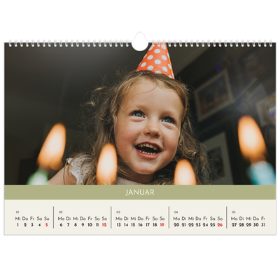 Fotokalender A3 — Pastellfarbene Monate [productPages.calendar.imageAltTags.january]