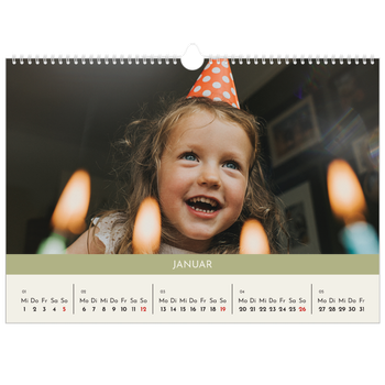 Fotokalender A3 — Pastellfarbene Monate