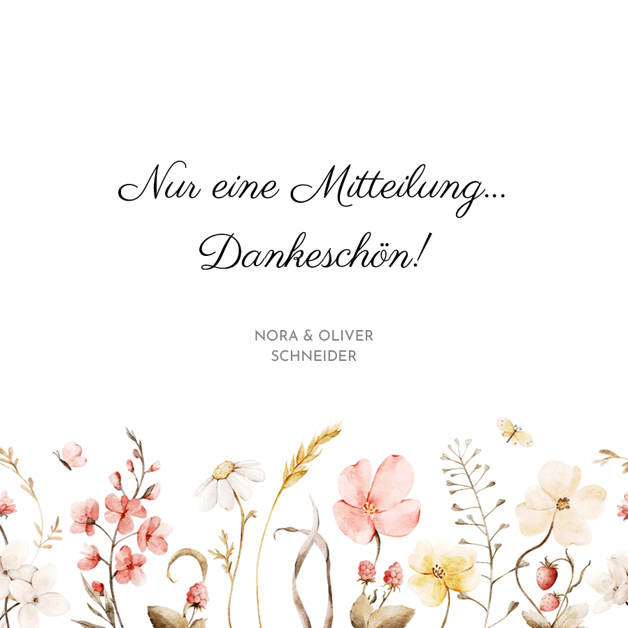 Dankeskarten — Blütenglanz