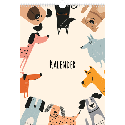 A3 Jahreskalender — Hunde und Kritzeleien [deckblatt]