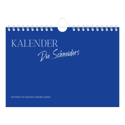 Fotokalender A5 — Kobalt Klassik [deckblatt]
