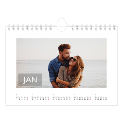Fotokalender A5 — Datumsfeld-Overlay [Januar]