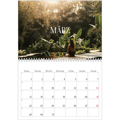 Fotokalender A4 doppelt (30 x 40 cm) — Endloses Entfliehen [Marsch]