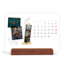 Tischkalender mit Holzfuß Querformat  — Scrapbook-Flair [April]