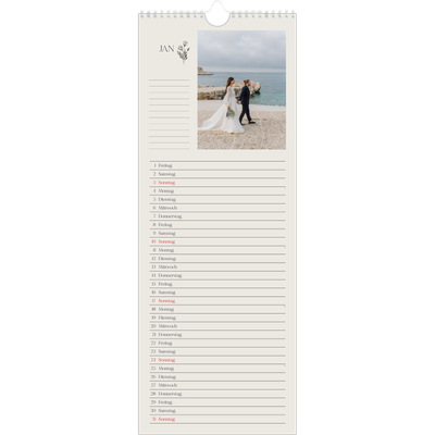 Küchenkalender  — Blühende Initialen [Januar]