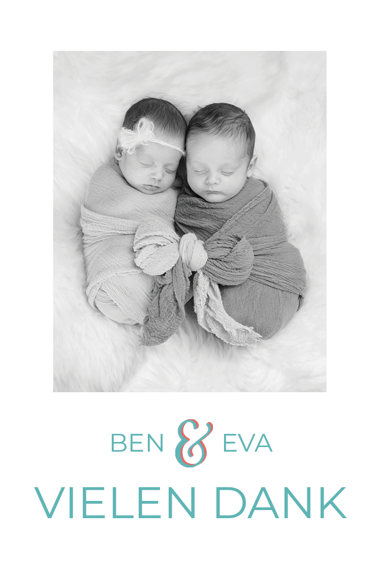 Dankeskarten — Zwillinge - modern