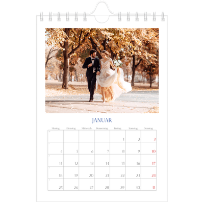 Fotokalender A5 — Kobalt Klassik [Januar]